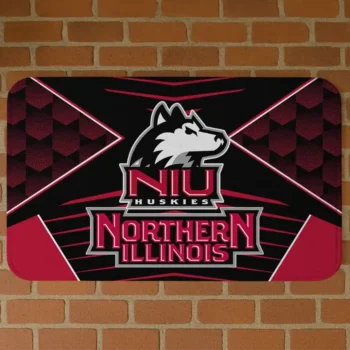 Northern Illinois Huskies Techno Camo Red Black Doormat