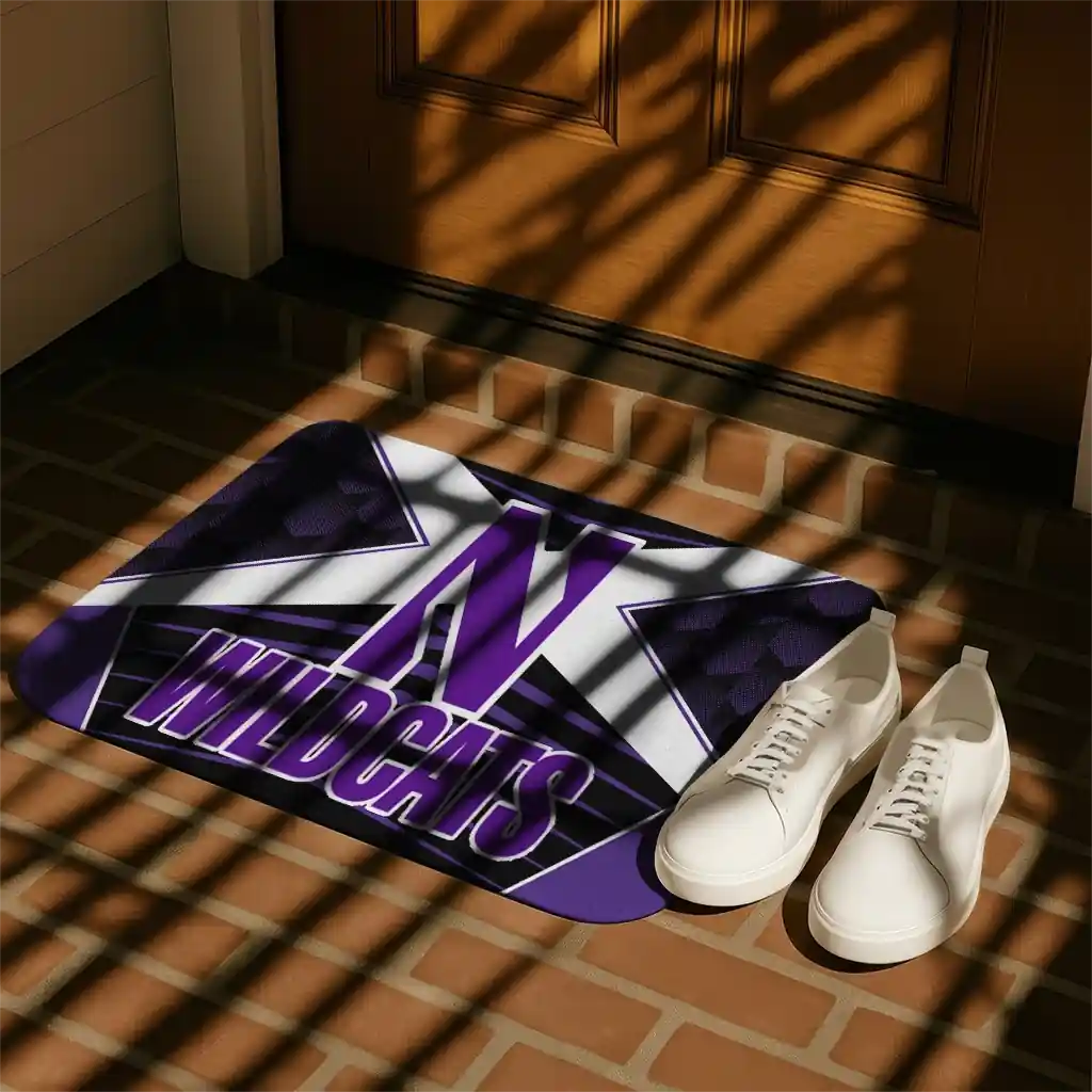 northwestern-wildcats-techno-camo-purple-black-doormat-trendy.webp