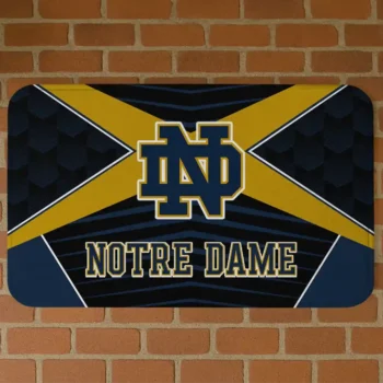 Notre Dame Fighting Irish Techno Camo Navy Black Doormat