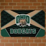 Ohio Bobcats Techno Camo Green Black Doormat