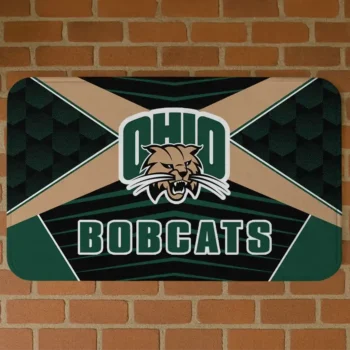 Ohio Bobcats Techno Camo Green Black Doormat