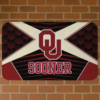 Oklahoma Sooners Techno Camo Crimson Black Doormat