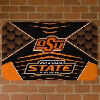 Oklahoma State Cowboys Techno Camo Orange Black Doormat