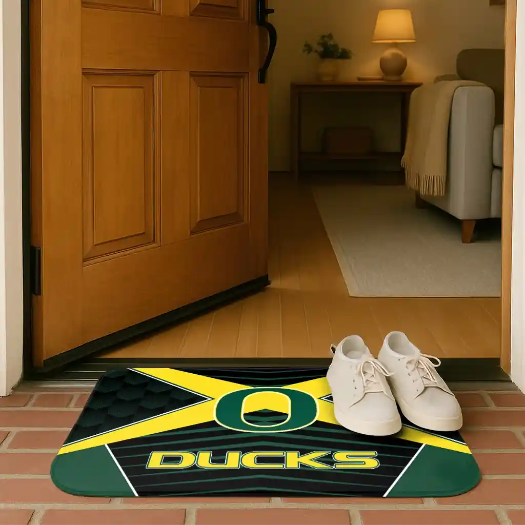 oregon-ducks-techno-camo-green-black-doormat-fashion-forward.webp