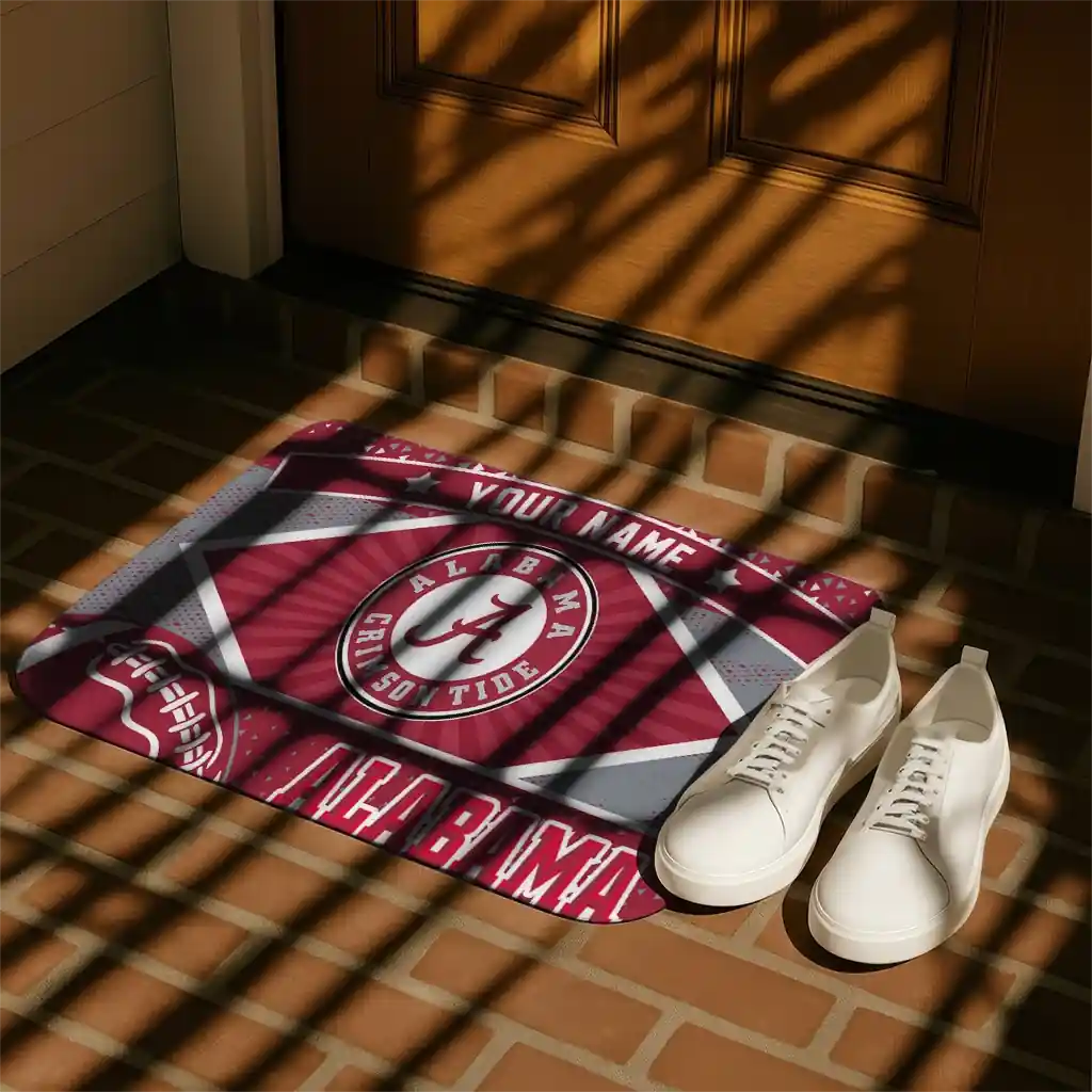 personalized-alabama-crimson-tide-football-crest-crimson-black-doormat-trendy.webp