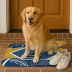 personalized-california-golden-bears-football-crest-blue-black-doormat-best-selling.webp