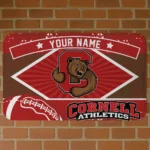personalized-cornell-big-red-football-crest-red-black-doormat-best-selling.webp