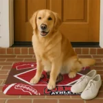 personalized-cornell-big-red-football-crest-red-black-doormat-best-selling.webp