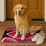 personalized-georgia-bulldogs-football-crest-red-black-doormat-best-selling.webp