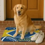 personalized-marquette-golden-eagles-football-crest-blue-black-doormat-best-selling.webp