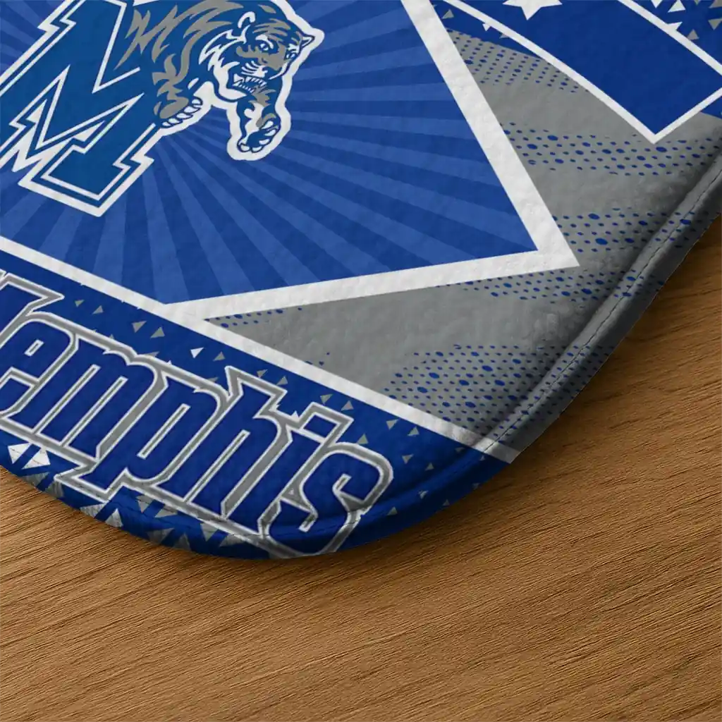 personalized-memphis-tigers-football-crest-blue-black-doormat-latest-model.webp