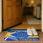 personalized-pittsburgh-panthers-football-crest-royal-blue-black-doormat-best-selling.webp
