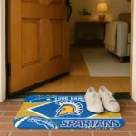 personalized-san-jose-state-spartans-football-crest-blue-black-doormat-best-selling.webp
