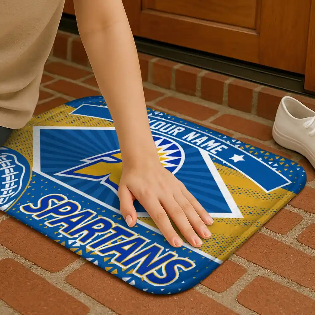personalized-san-jose-state-spartans-football-crest-blue-black-doormat-premium-grade.webp