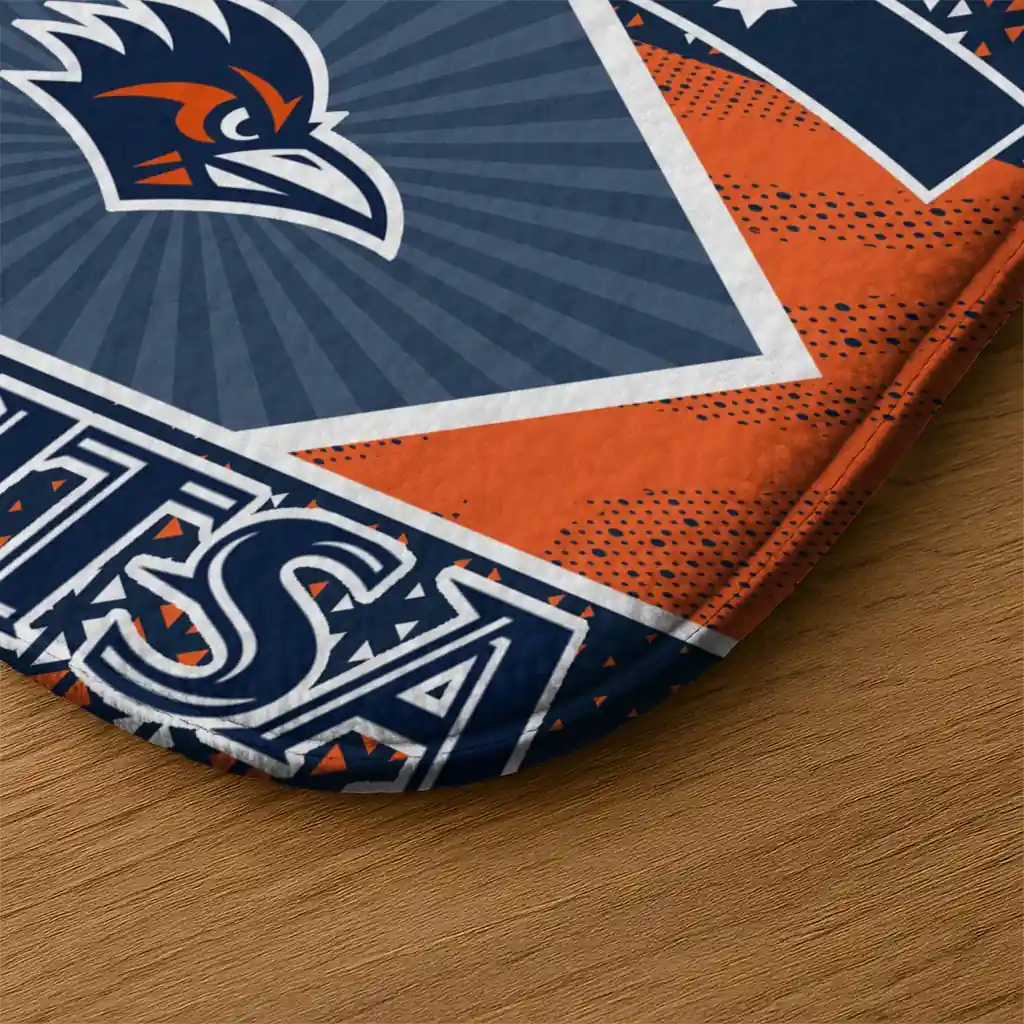 personalized-utsa-roadrunners-football-crest-orange-black-doormat-latest-model.webp