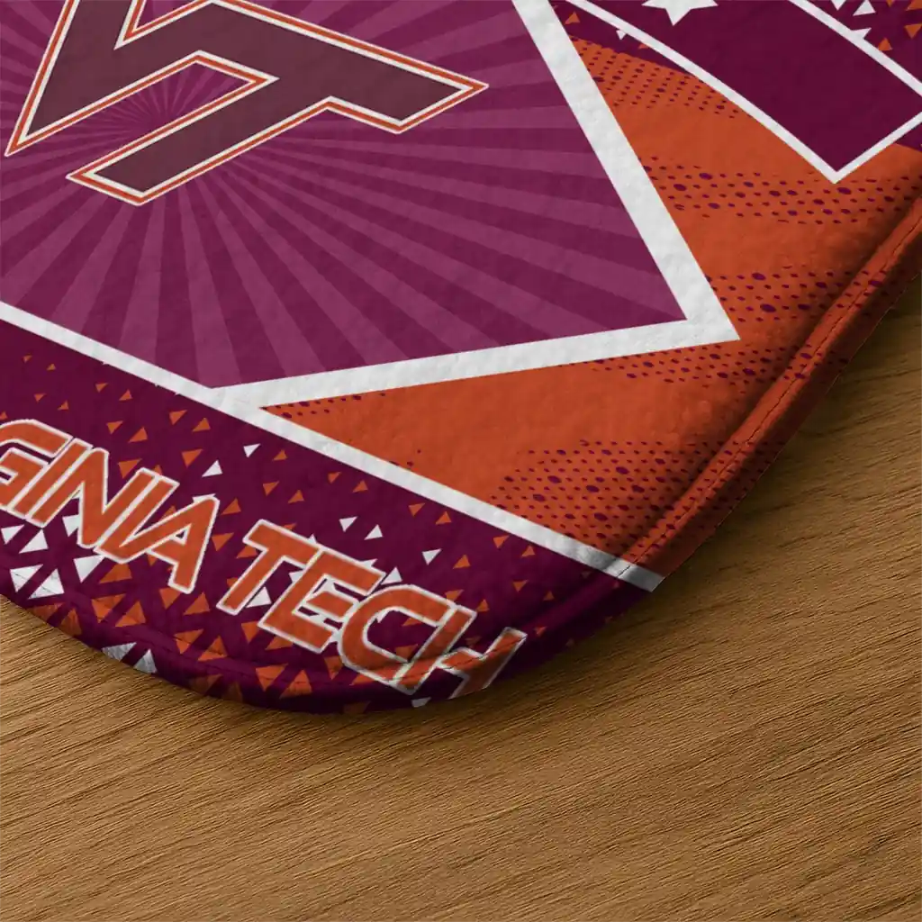 personalized-virginia-tech-hokies-football-crest-maroon-black-doormat-latest-model.webp