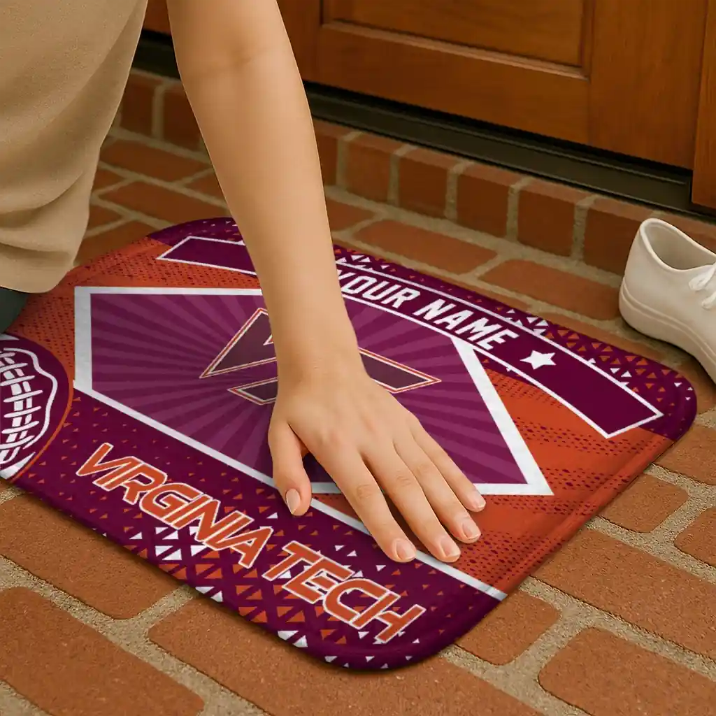 personalized-virginia-tech-hokies-football-crest-maroon-black-doormat-premium-grade.webp