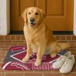 personalized-washington-state-cougars-football-crest-crimson-black-doormat-best-selling.webp