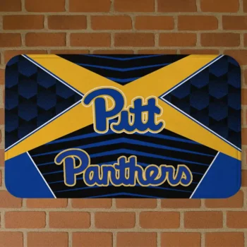 Pittsburgh Panthers Techno Camo Royal Blue Black Doormat