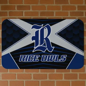 Rice Owls Techno Camo Navy Blue Black Doormat