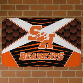 Sam Houston Bearkats Techno Camo Orange Black Doormat