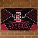 San Diego State Aztecs Techno Camo Red Black Doormat