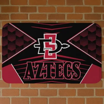 San Diego State Aztecs Techno Camo Red Black Doormat