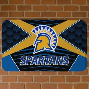 San Jose State Spartans Techno Camo Blue Black Doormat