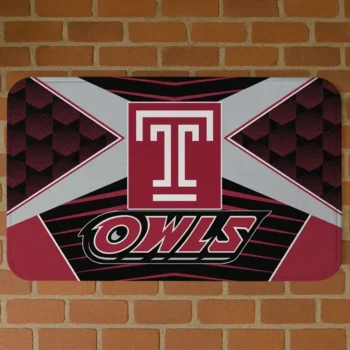 Temple Owls Techno Camo Red Black Doormat