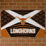 Texas Longhorns Techno Camo Orange Black Doormat