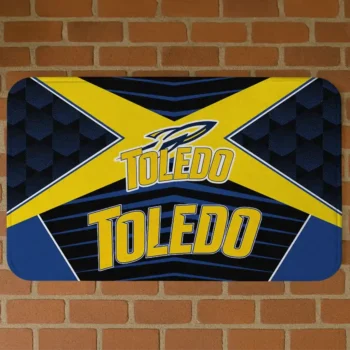 Toledo Rockets Techno Camo Blue Black Doormat