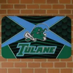 Tulane Green Wave Techno Camo Green Black Doormat