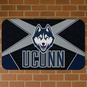 UConn Huskies Techno Camo Blue Black Doormat