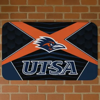 UTSA Roadrunners Techno Camo Orange Black Doormat