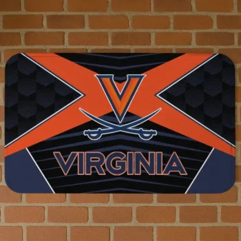 Virginia Cavaliers Techno Camo Blue Black Doormat