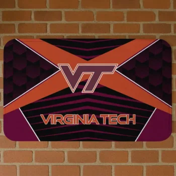 Virginia Tech Hokies Techno Camo Maroon Black Doormat