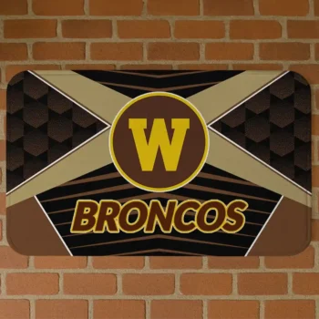 Western Michigan Broncos Techno Camo Brown Black Doormat