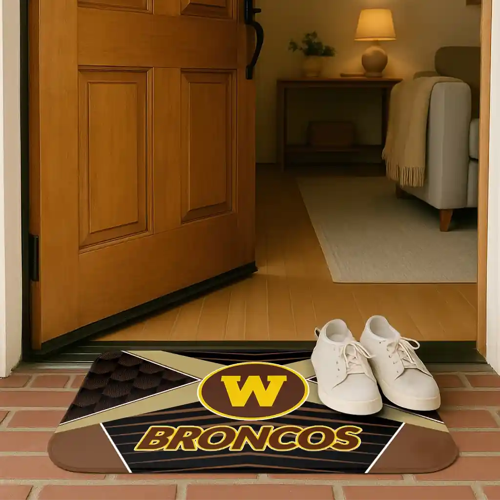 western-michigan-broncos-techno-camo-brown-black-doormat-fashion-forward.webp