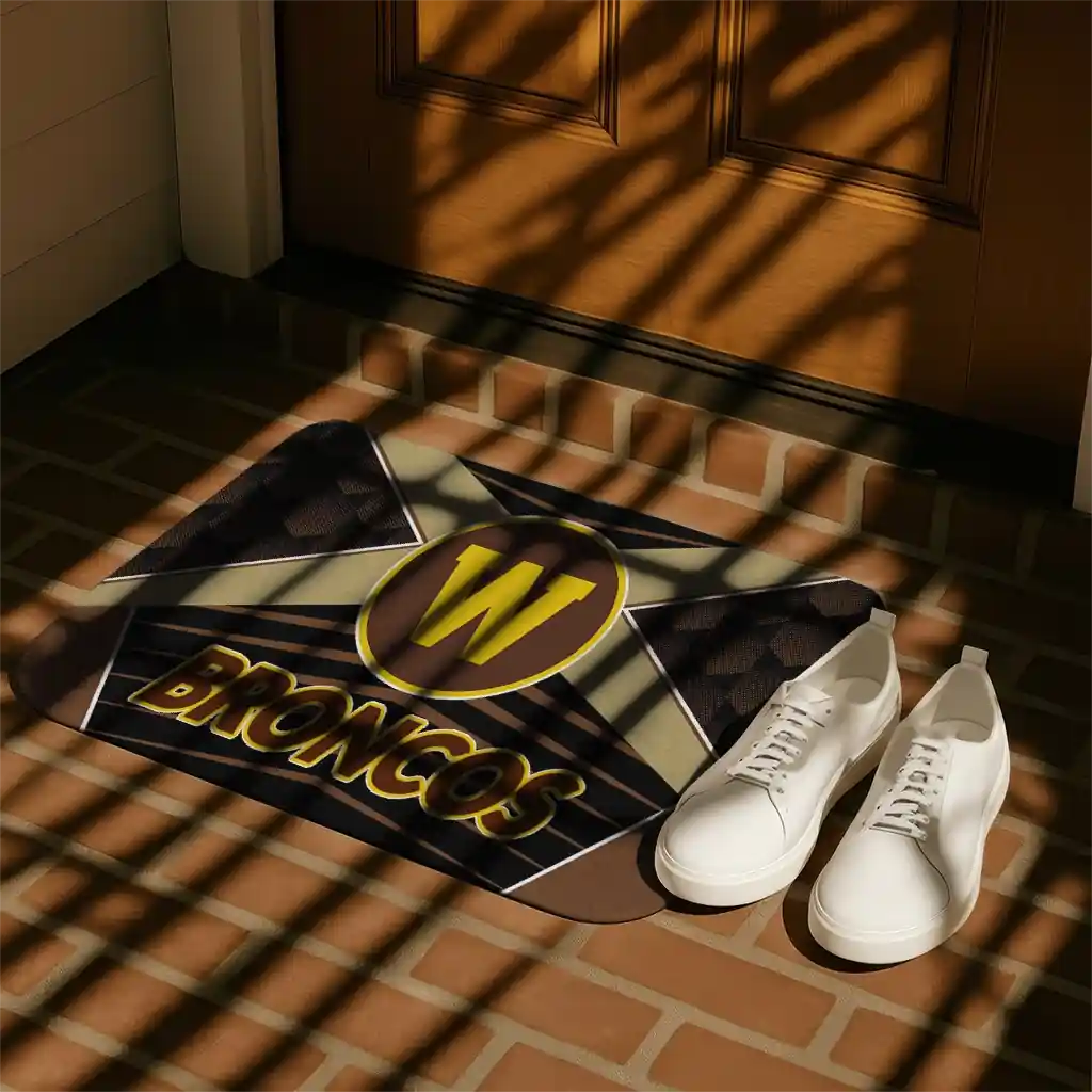 western-michigan-broncos-techno-camo-brown-black-doormat-trendy.webp