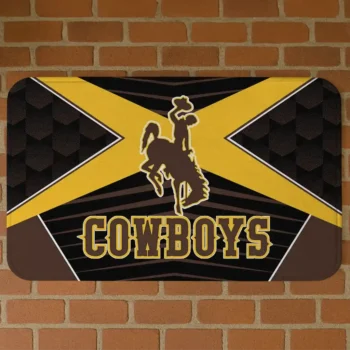 Wyoming Cowboys Techno Camo Brown Black Doormat