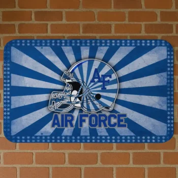 Air Force Falcons Helmet Centerpiece Blue Doormat