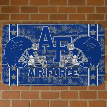Air Force Falcons Helmet Illustration Blue Doormat