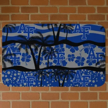 Air Force Falcons Palm Silhouette Blue Black Doormat