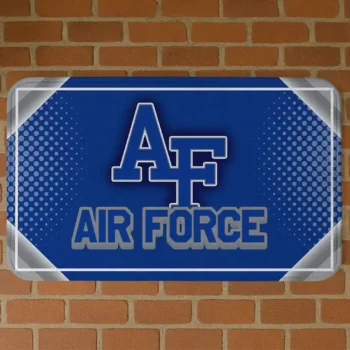 Air Force Falcons Silver Halftone Blue Doormat