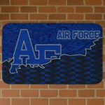 Air Force Falcons Tribal Detailing Blue Black Doormat