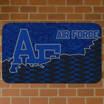 Air Force Falcons Tribal Detailing Blue Black Doormat