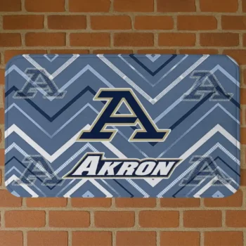 Akron Zips Chevron Geometrics Blue Doormat