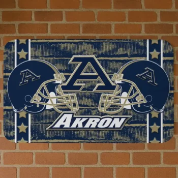Akron Zips Helmet Illustration Blue Doormat