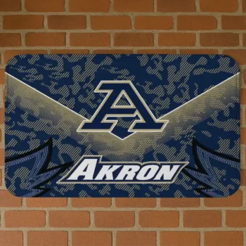 Akron Zips Layered Lines Blue Doormat