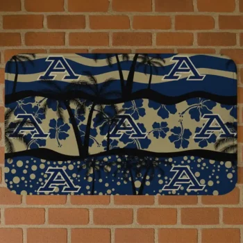 Akron Zips Palm Silhouette Blue Black Doormat